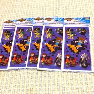 Digimon Stickers set of 5 with 4 sheets each NEW sealed 100 sticker Birthday Fun